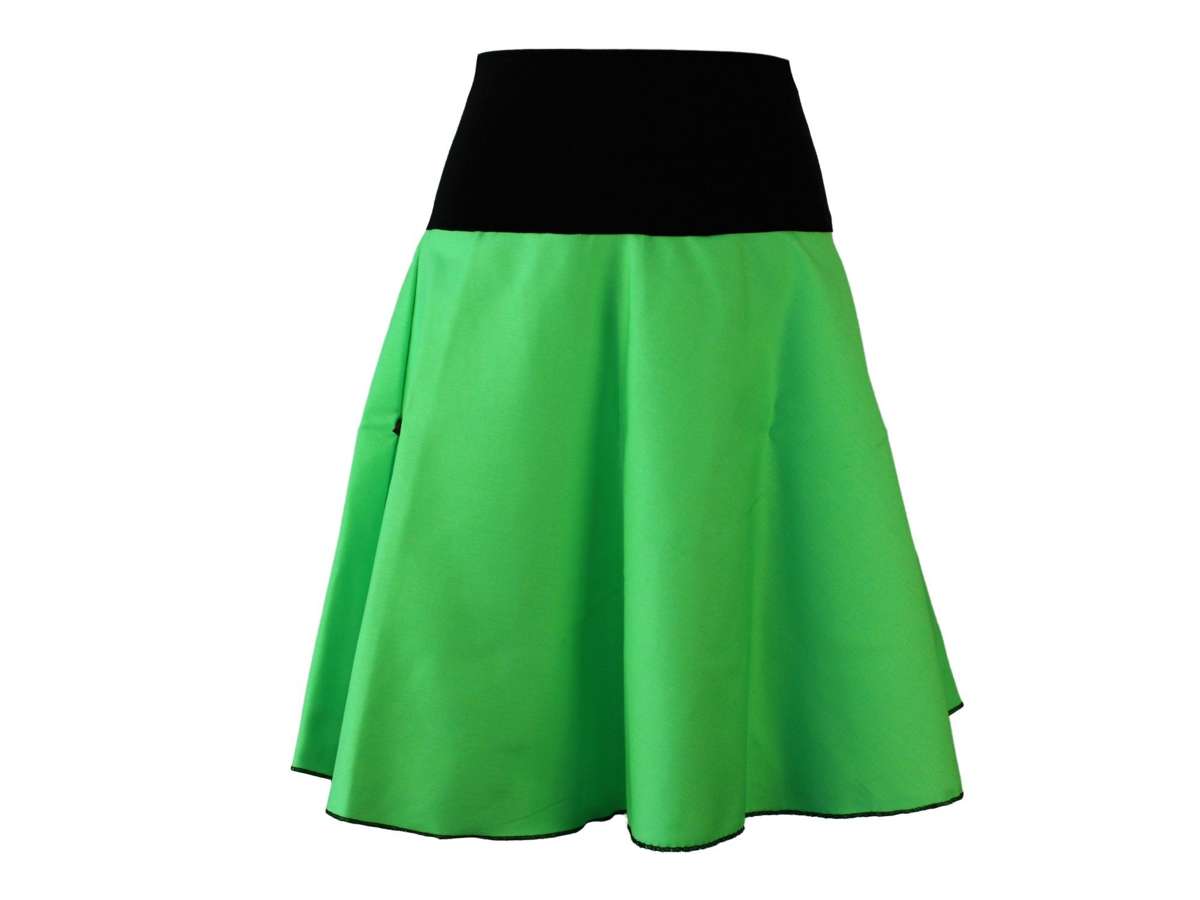 Джинсовая юбка А-силуэта длиной до колена 57 см, эластичный пояс