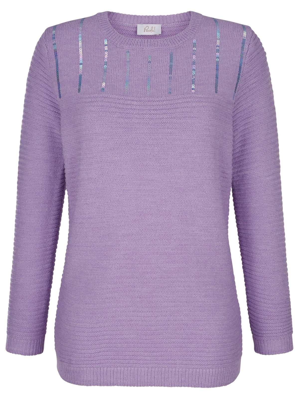 Вязаный свитер-свитер с пайетками