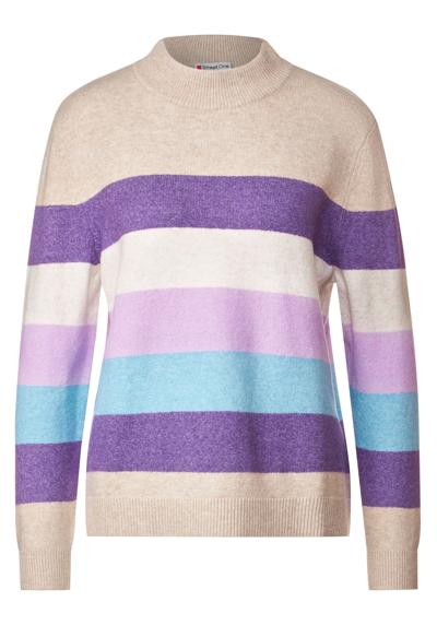 Вязаный пуловер с узором в полоску весна S (1 шт.) Нет в наличии