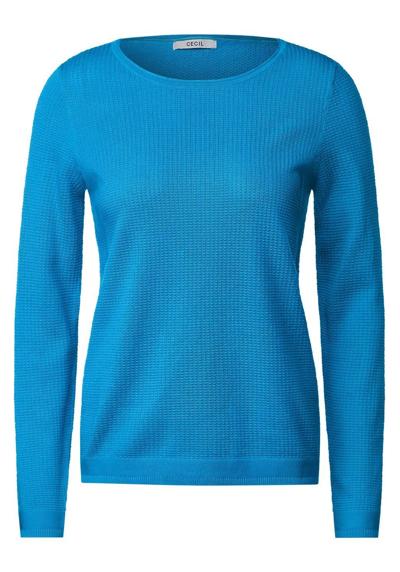 Свитер с круглым вырезом Базовый свитер с структурой клубного синего цвета (1 шт.) Не в наличии