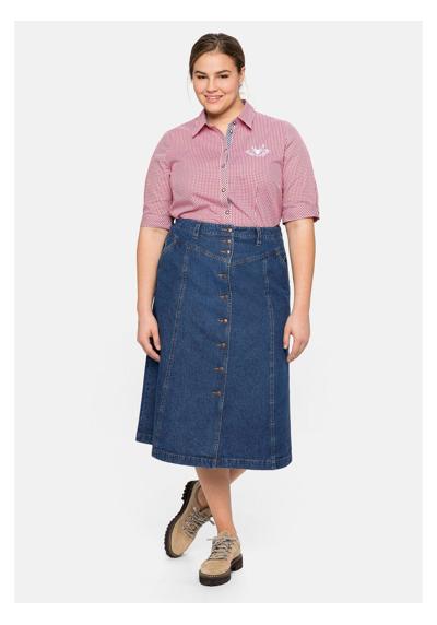 Джинсовая юбка больших размеров из мягкого хлопка.