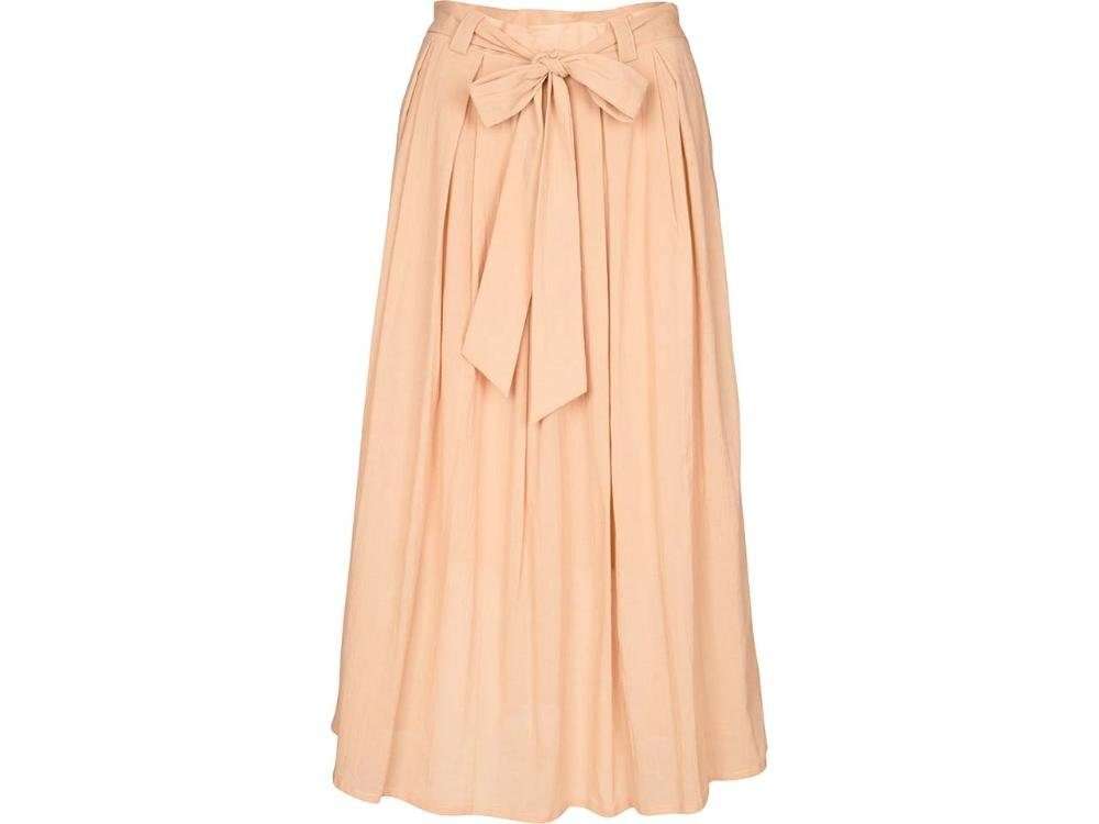 Летняя юбка органическая женская юбка миди со складками