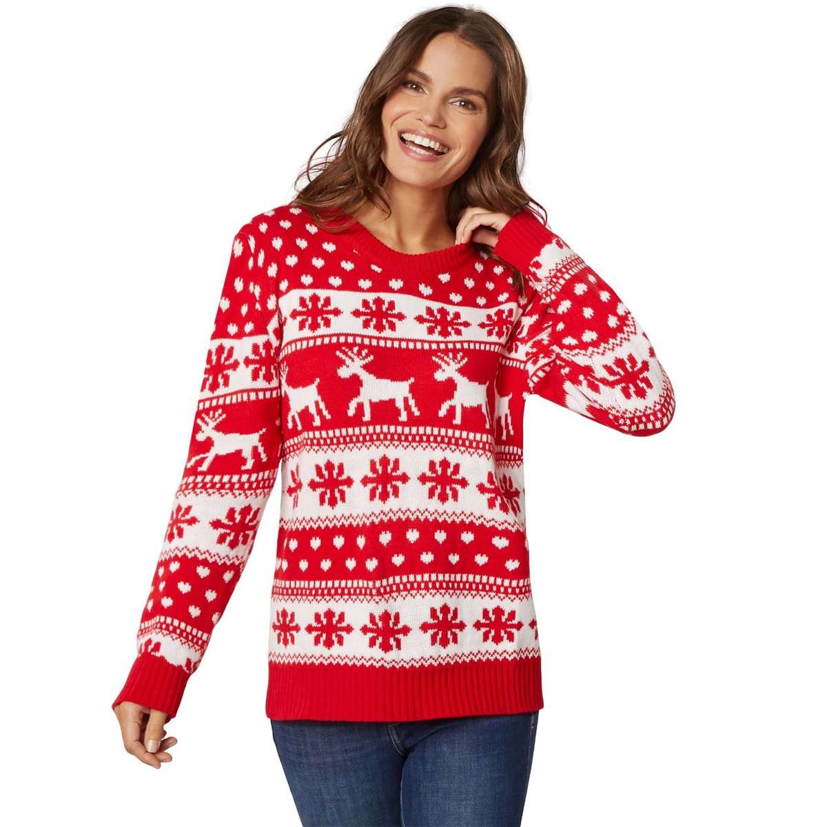 Рождественский свитер Рождественский свитер зимний волшебный красный и белый для