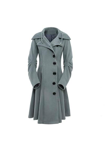 Тренч женский плащ с длинным рукавом теплый тонкий пальто на пуговицах зимнее пальто