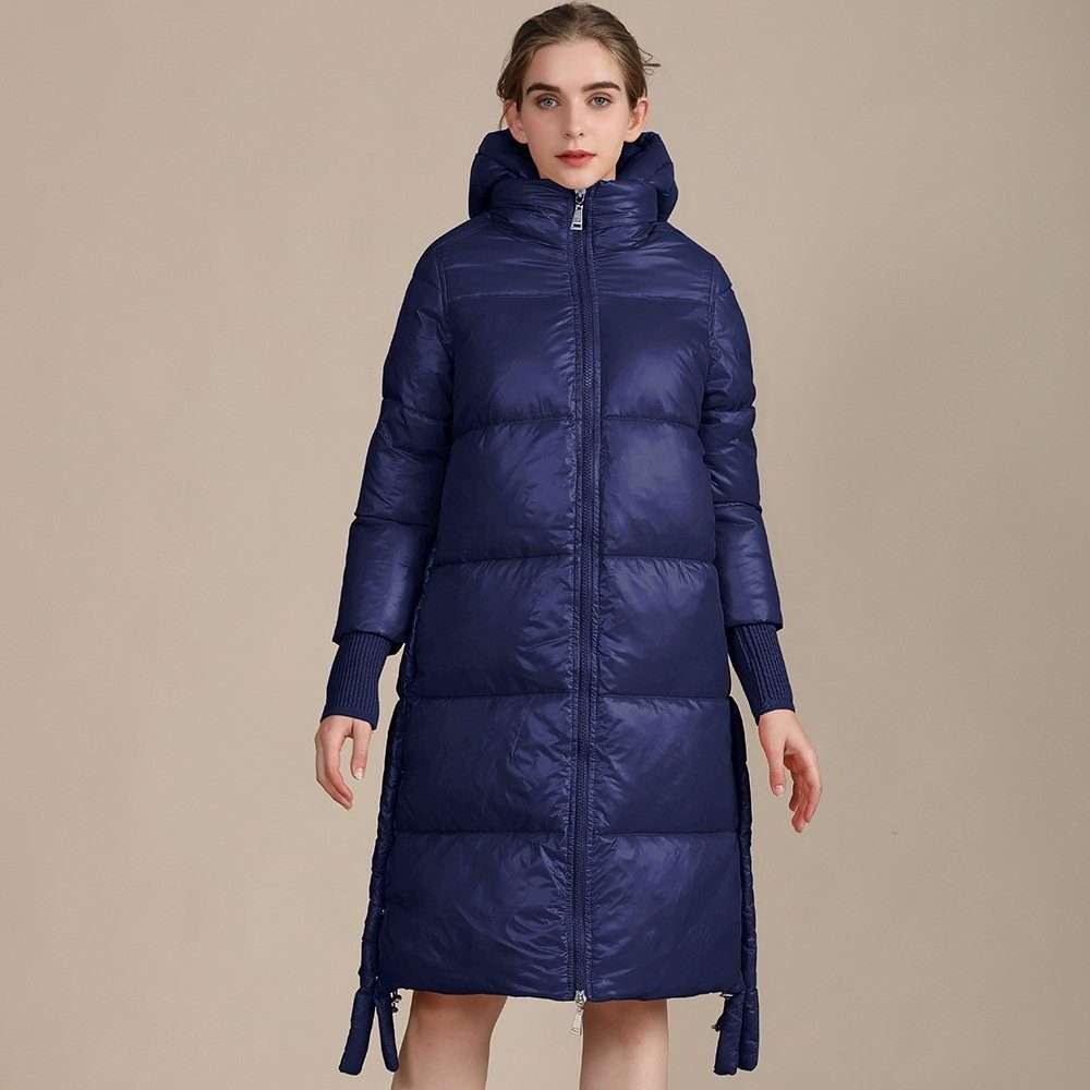 Стеганое пальто, женский пуховик, легкая зимняя куртка, длинная теплая водостойкая куртка (1 шт.), женская Qu