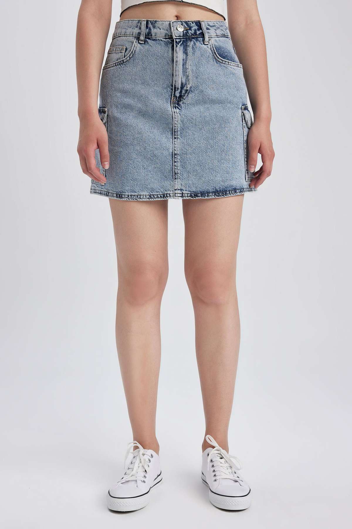 Джинсовая юбка женская джинсовая юбка CARGO FIT