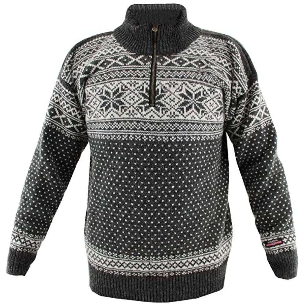 Норвежский свитер свитер норвежской вязки свитер с высоким воротником из 100% шерсти флисовый воротник на молнии