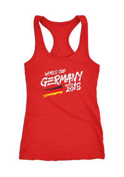 Майка женская, Германия, майка, футболка для болельщика чемпионата мира по футболу, чемпионат мира по футболу 2018, Германия ®