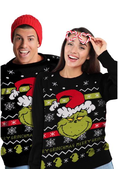 Рождественский свитер Гринч Рождественский свитер Зимний свитер Уродливый рождественский свитер