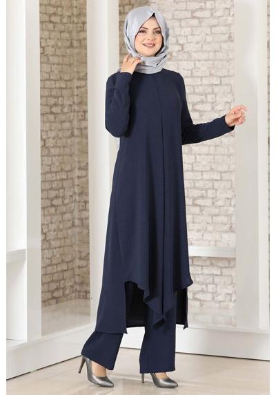 Длинная туника женский костюм из двух частей длинная туника с брюками Одежда хиджаб (AZADE) полностью закрытая