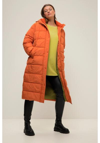 Зимнее пальто стеганое пальто прямого кроя с капюшоном и двусторонней молнией