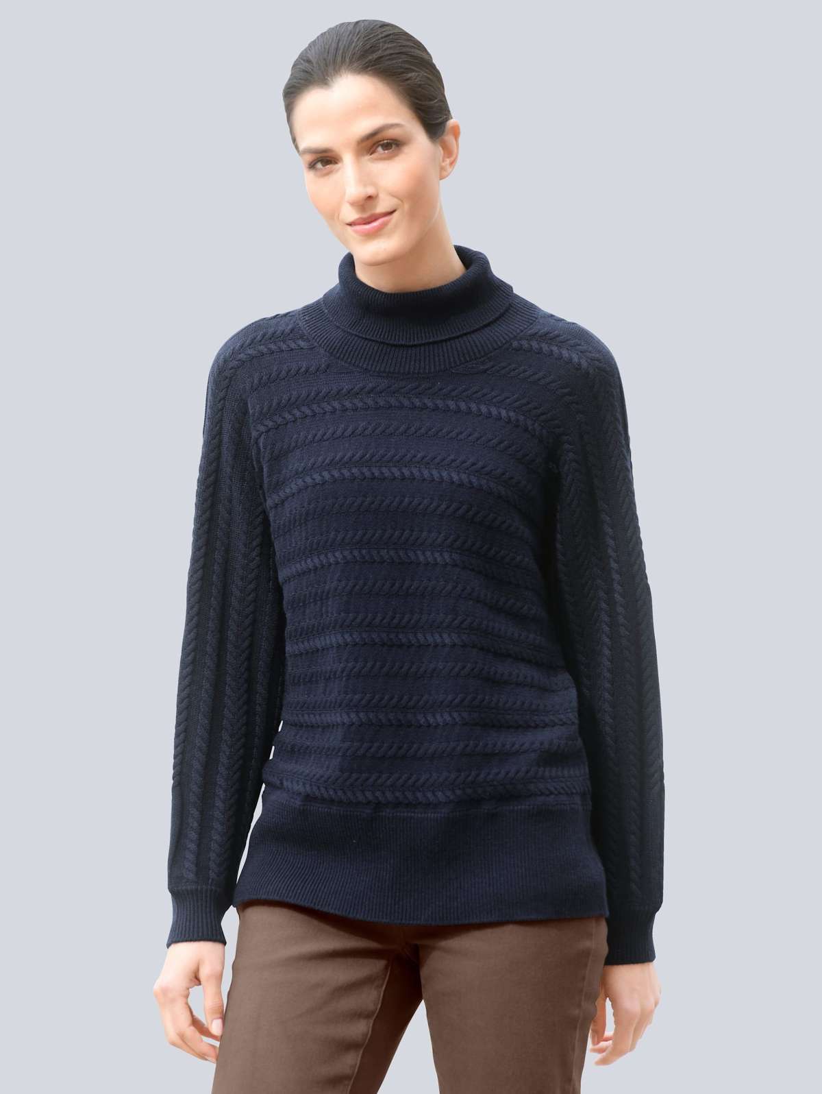 Вязаный свитер-свитер с рукавами «летучая мышь»
