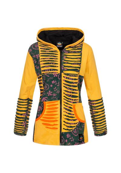 Флисовая куртка в стиле пэчворк разноцветная NUNAVUT II NEW FLOWER POWER