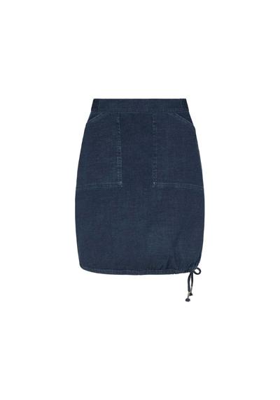 Летняя юбка женская джинсовая юбка из органического денима с накладными карманами