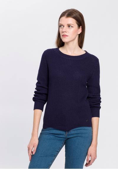 Вязаный свитер с волнистым подолом