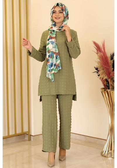 Туника Женская туника с брюками Одежда из двух предметов в хиджабе Modest Fashion (GOZDE) (комплект из двух предметов)