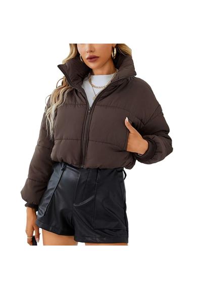 Пуховик, укороченная куртка-пуховик для женщин.Короткая зимняя куртка с воротником-стойкой для женщин.