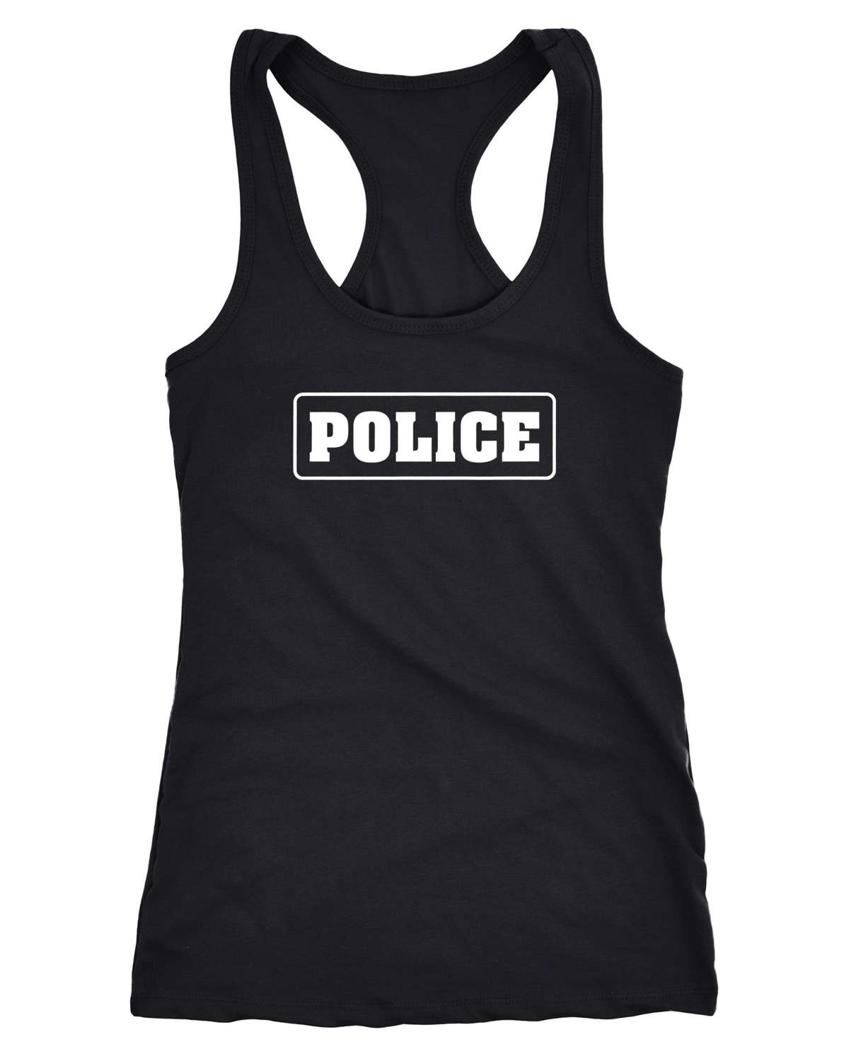 Майка женская безрукавка полицейский полицейский костюм женщина-полицейский забавная рубашка карнавальный Racerback ®
