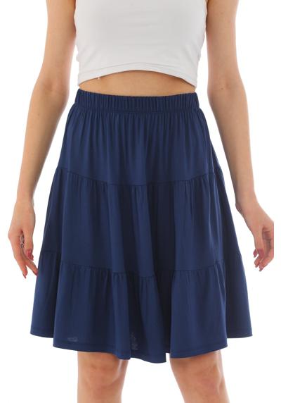 Летняя юбка базовая многоярусная юбка однотонная