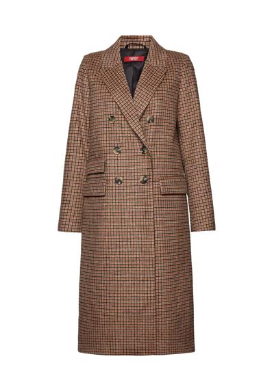 Коллекционное шерстяное пальто Пальто в клетку из смесовой шерсти