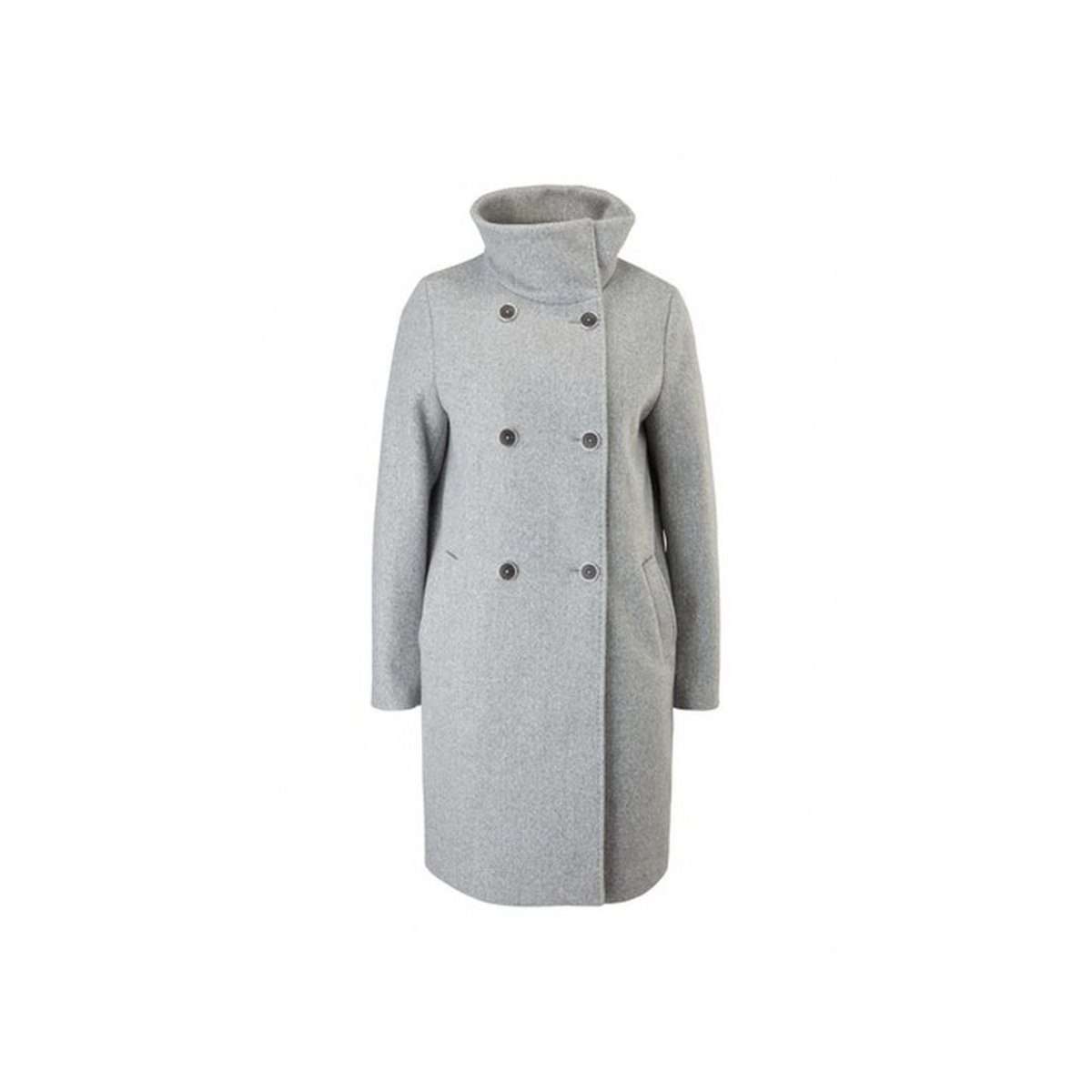 Длинное пальто серого стандартного кроя (1 штука)