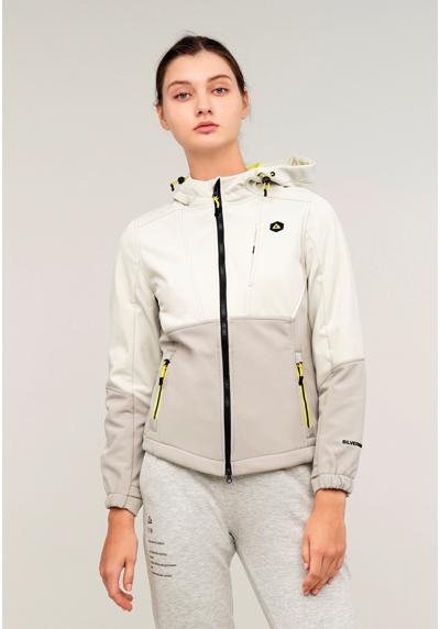 Куртка из софтшелла Silvermark by G-Motion из тефлона с водо- и ветроотталкивающей функцией.