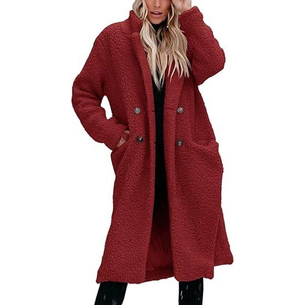 Зимнее пальто, женская плюшевая куртка, зимнее пальто, длинное шерстяное пальто, зимняя куртка, короткое пальто (1 шт.)