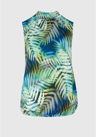 Блузка-топ SARI с модным пальмовым принтом в модной расцветке