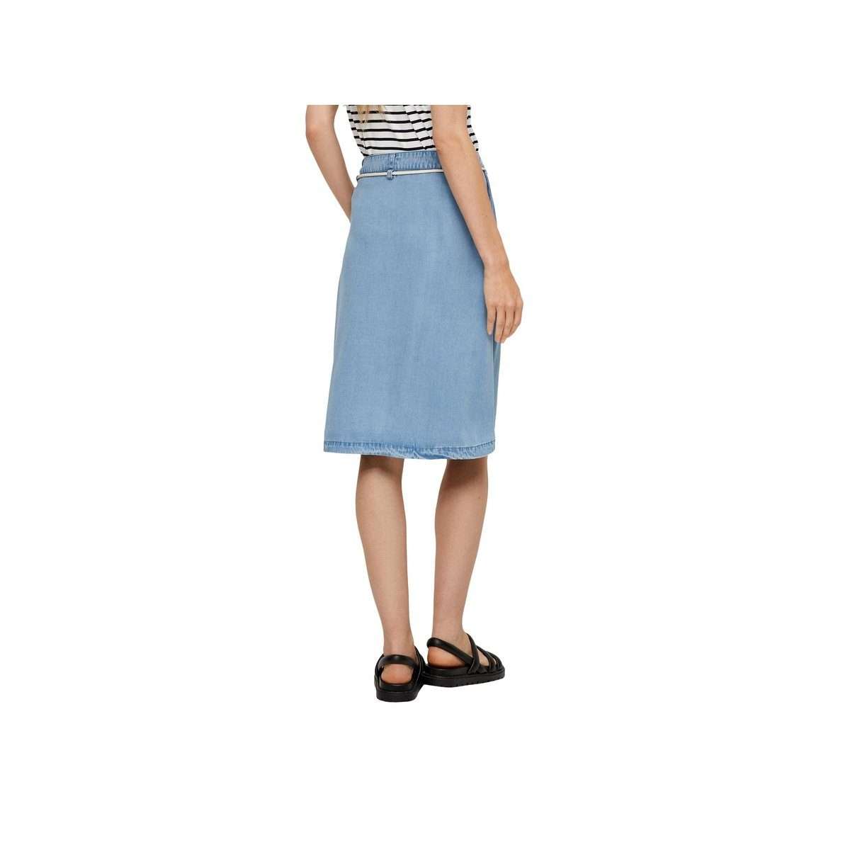 Мини-юбка Легкая джинсовая юбка из лиоцеллового красителя.