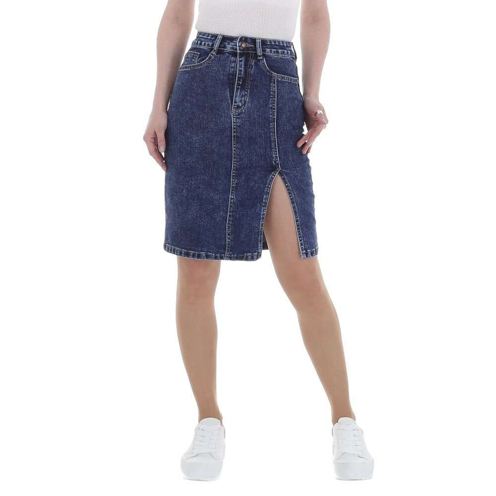Джинсовая юбка женская для отдыха, джинсовая юбка стрейч синего цвета