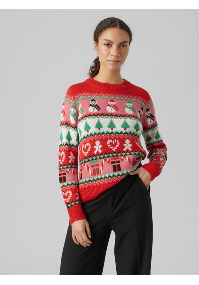 Рождественский свитер VMXMASMIX LS O-NECK PULLOVER XMAS
