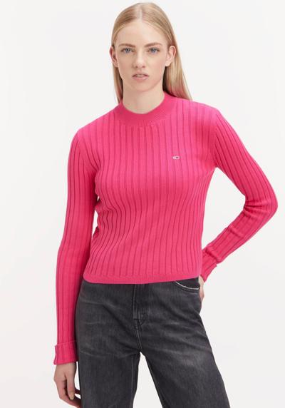 Вязаный свитер TJW BXY RIB SWEATER рельефной вязки с флажком-логотипом