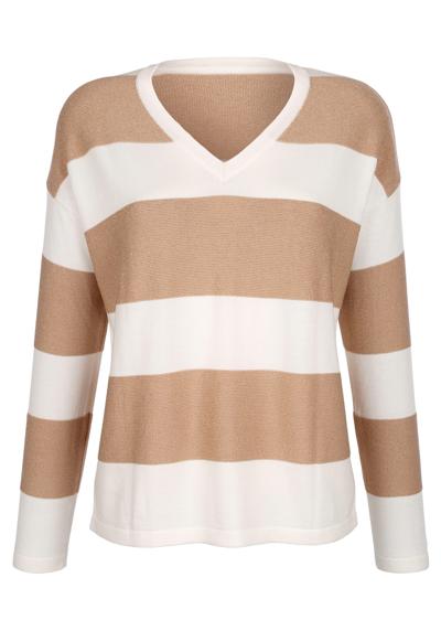 Пуловер-толстовка с полосатым дизайном