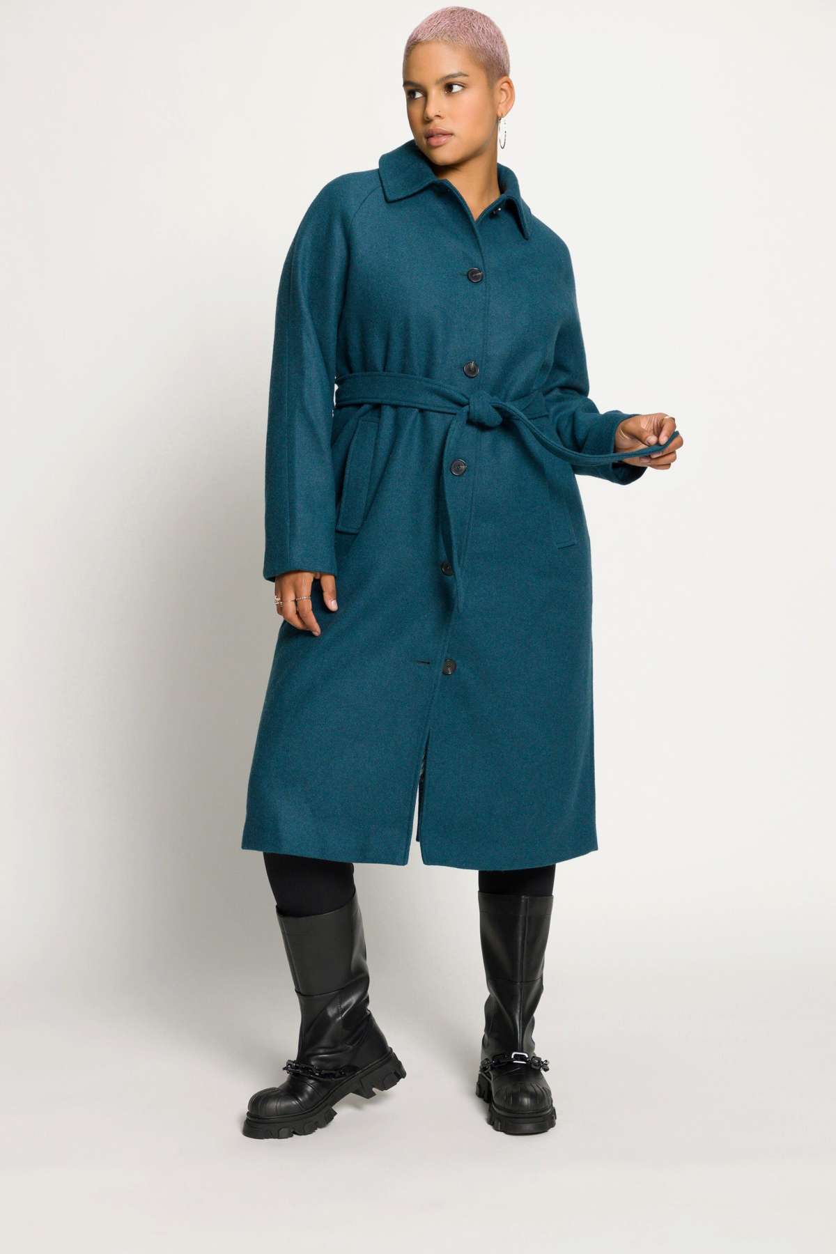 Зимнее пальто из шерсти, пальто оверсайз, рубашка с воротником и длинными рукавами