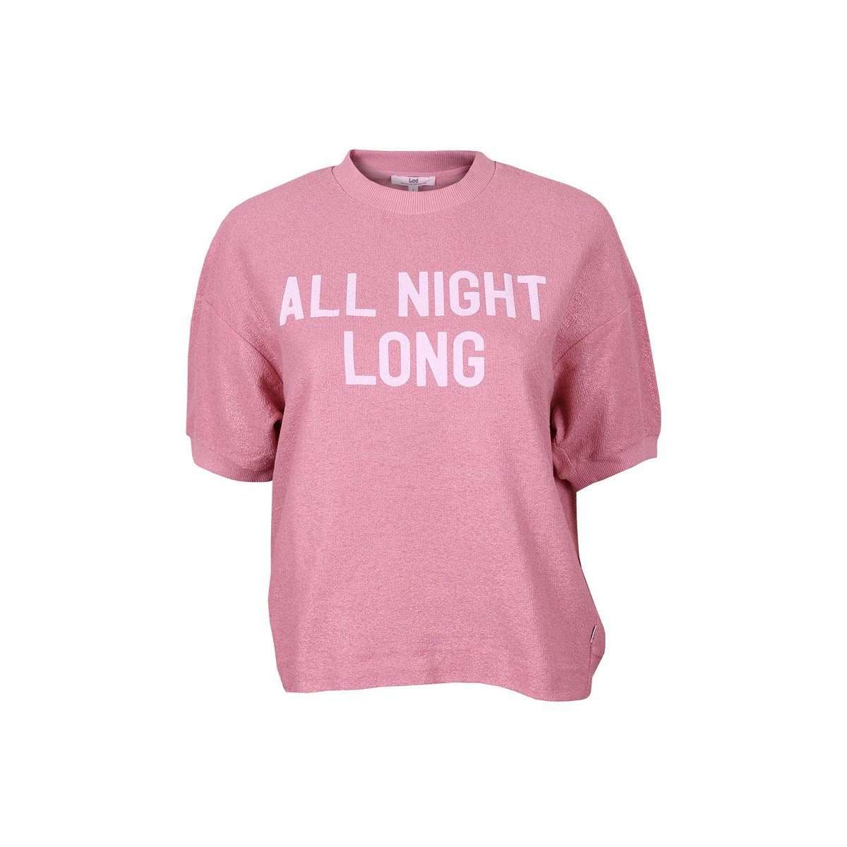 Lee® Sweater Lee All Night Long Sweater с короткими рукавами женский свитшот пуловер розовый