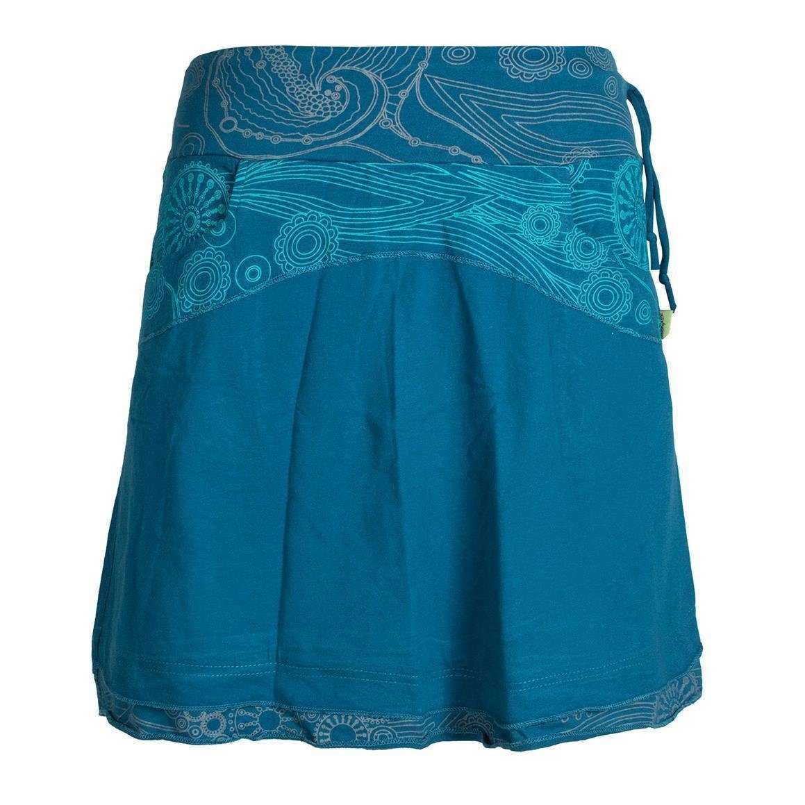 Мини-юбка многослойная юбка с принтом, широкий пояс и карманы Cacheur