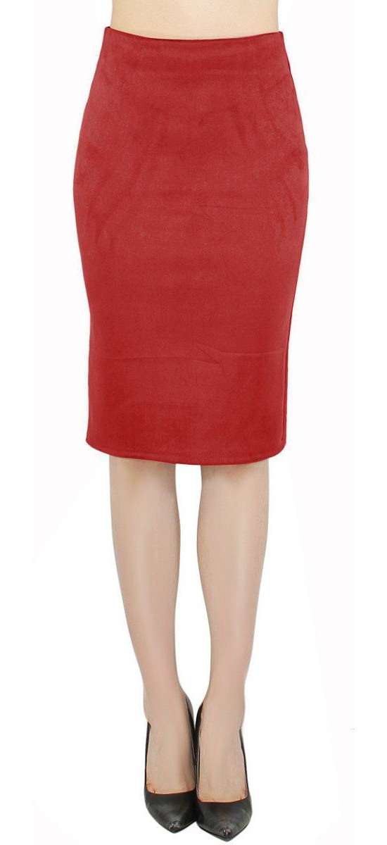 Юбка-карандаш женская юбка-карандаш однотонная юбка миди из искусственной кожи с завышенной талией и разрезом