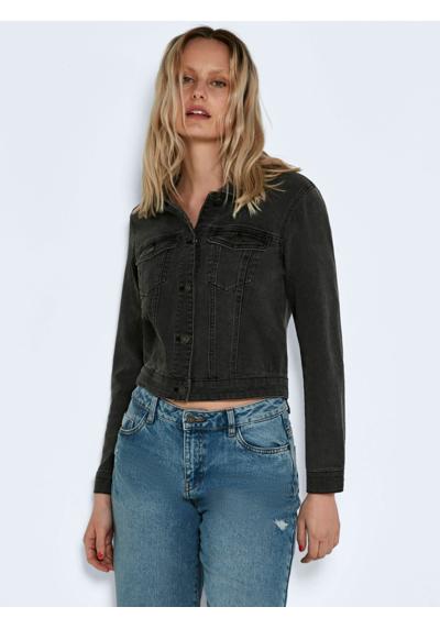 Джинсовая куртка Короткая базовая джинсовая куртка NMDEBRA (1-St) 4200 серого цвета