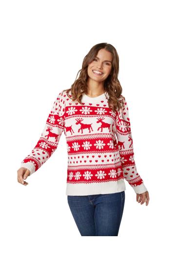 Рождественский свитер Рождественский свитер зимнее волшебство бело-красный для