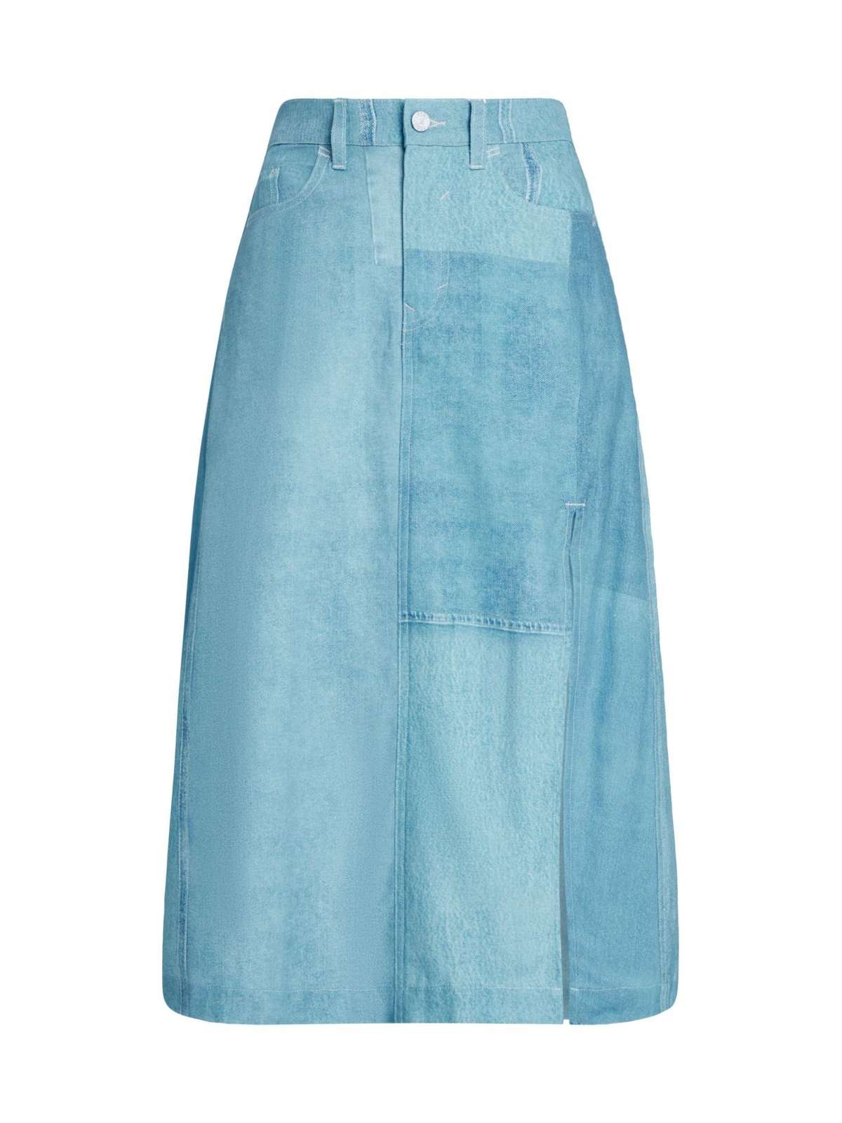 Джинсовая юбка Джинсовая юбка с принтом по всей поверхности