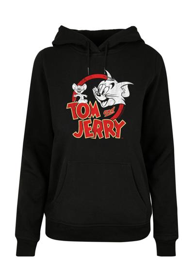 Женская худи с рваным логотипом Tom And Jerry и женской базовой толстовкой (1 шт.)