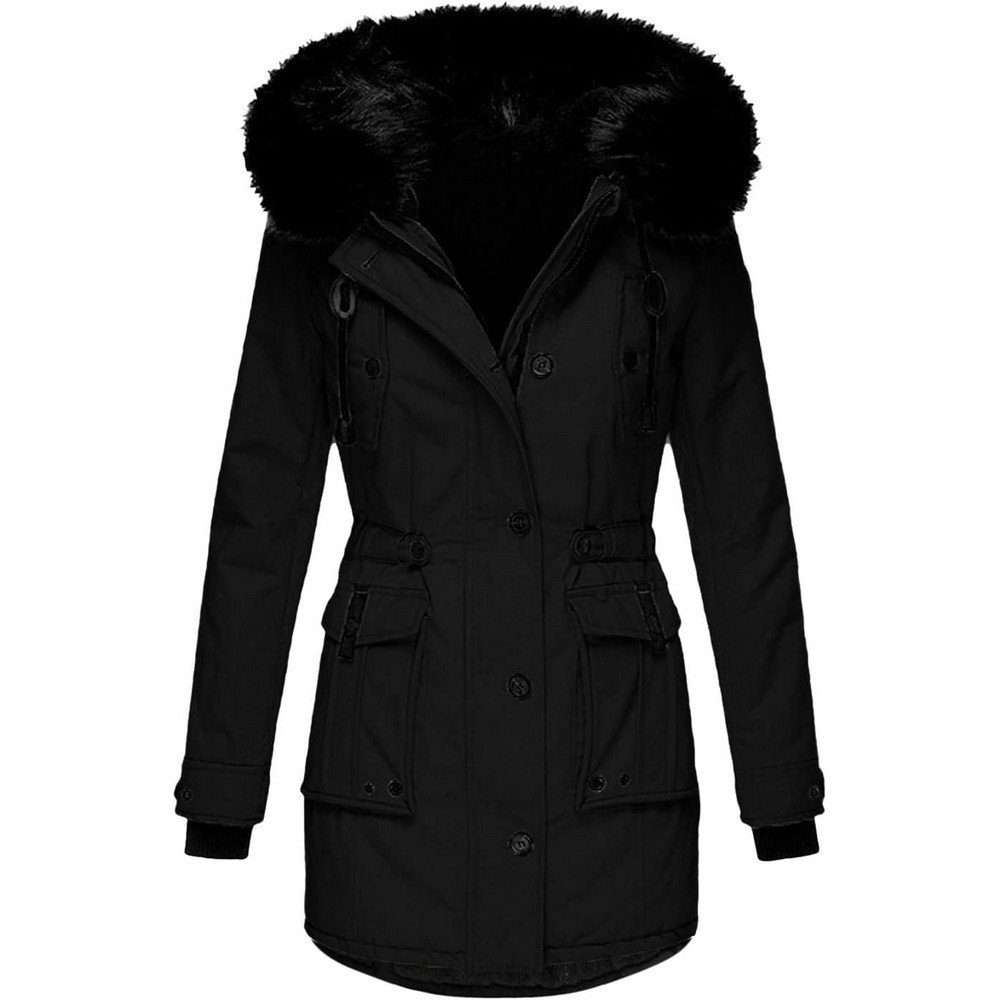 Зимнее пальто, зимняя парка, женская куртка, длинная теплая куртка, толстая элегантная уличная куртка