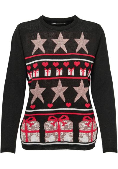 Рождественский свитер ONLXMAS WRAP L/S PULLOVER BOX KNT