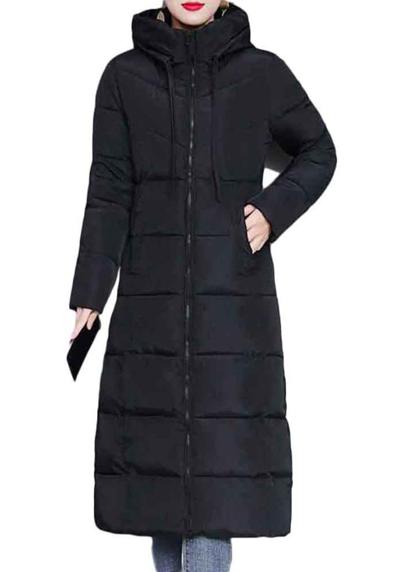 Стеганое пальто женское длинное пальто зимнее пальто с капюшоном зимняя теплая однотонная парка ветрозащитная куртка