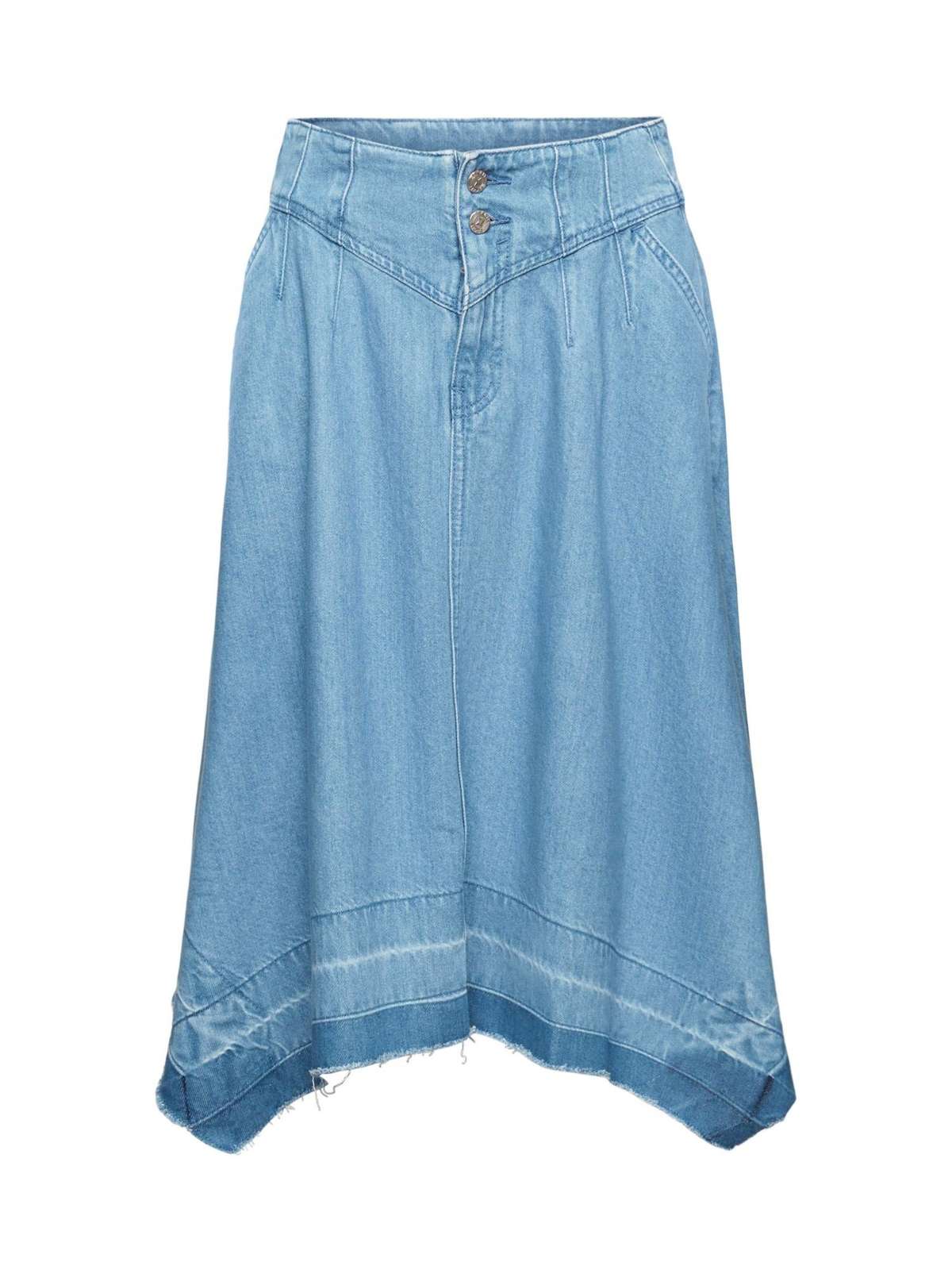 Джинсовая юбка Асимметричная джинсовая юбка