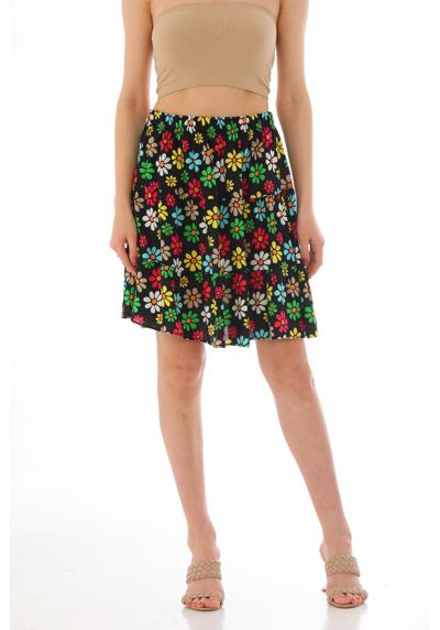 Летняя юбка Пляжная юбка с ярким цветочным узором