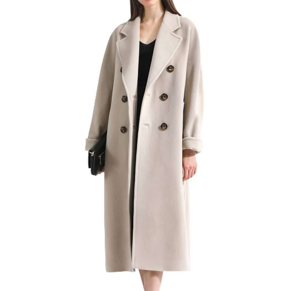 Тренч женский тренч двубортное длинное пальто ветрозащитная куртка кардиган