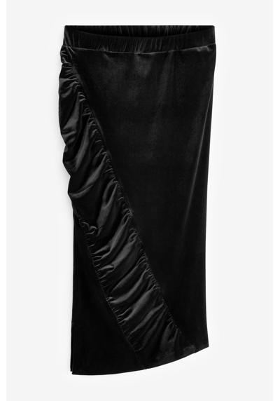Юбка из джерси Preen комбинированная юбка миди с оборками из бархата (1 шт.)