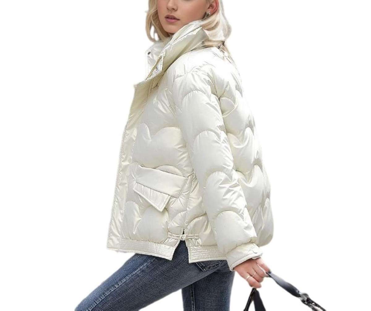 Зимнее пальто женская куртка с длинными рукавами для зимнего тепла.