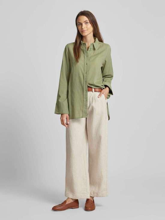 Блузка с планкой на пуговицах во всю длину LINAJA